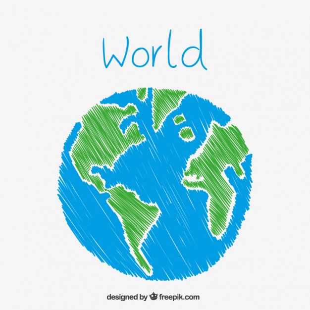 626x626 Sketchy Earth Vector Free Download