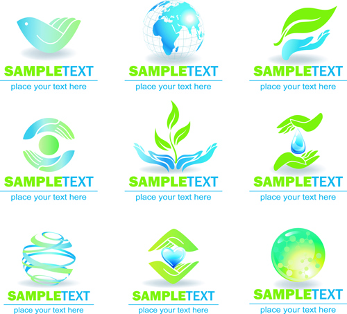 500x453 Ecology And Earth Creative Logos Vector Set Free Vector In