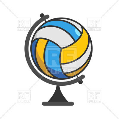 400x400 Globe Volleyball Logo Vector Image Vector Artwork Of Icons And