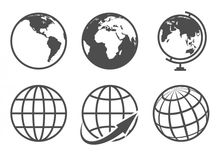 720x479 Globe Earth Vector Icons Set By Microvector