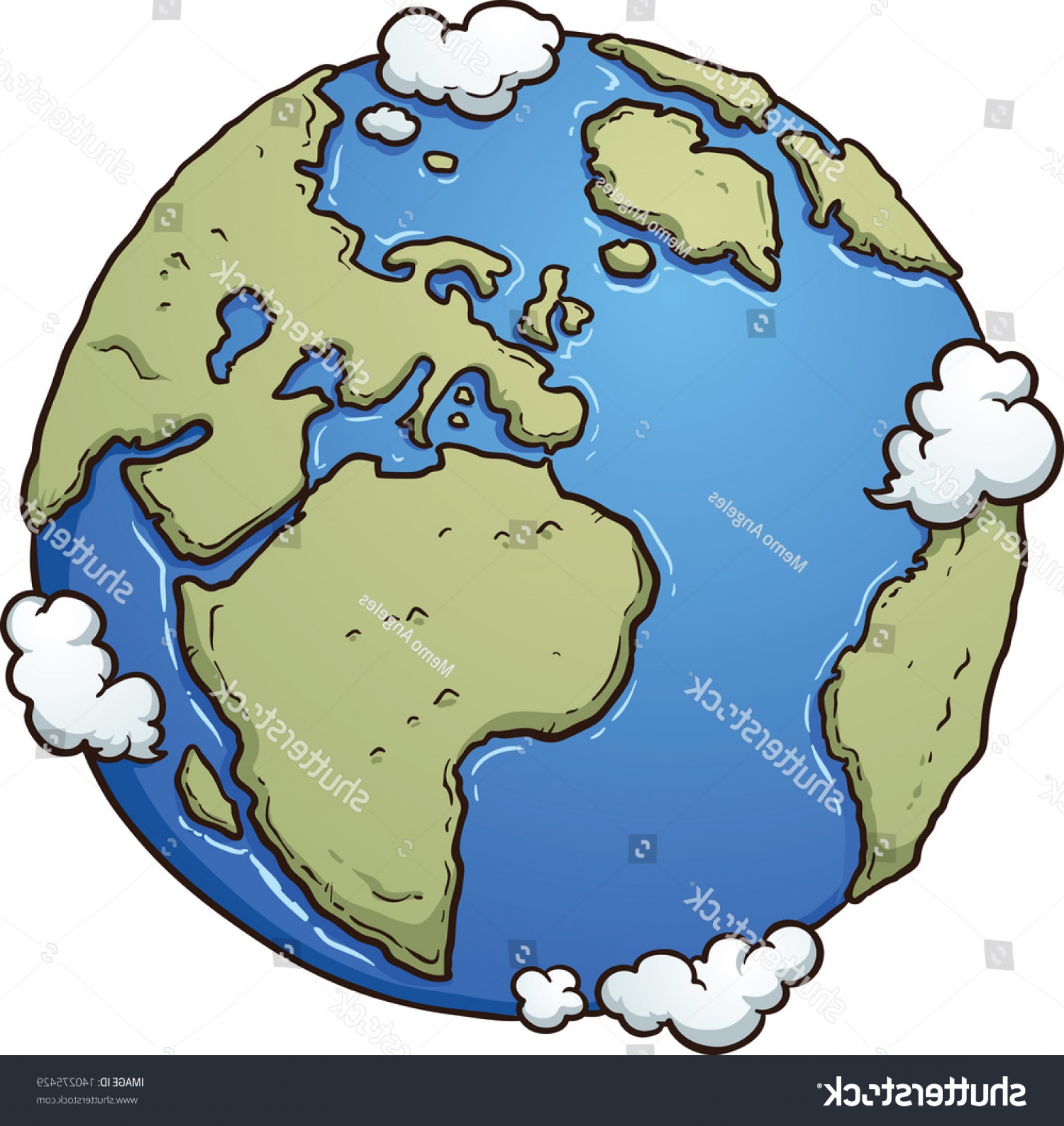 1800x1905 Cartoon Earth Vector Clip Art Illustration Orangiausa