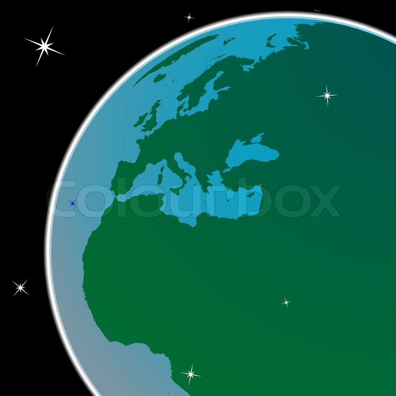 800x800 Earth Out Of Space, Abstract Vector Art Illustration Stock
