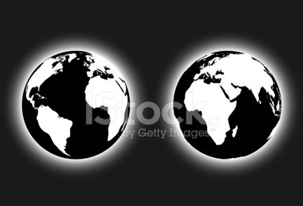 442x300 Black And White Glowing Earth Vector Stock Vectors