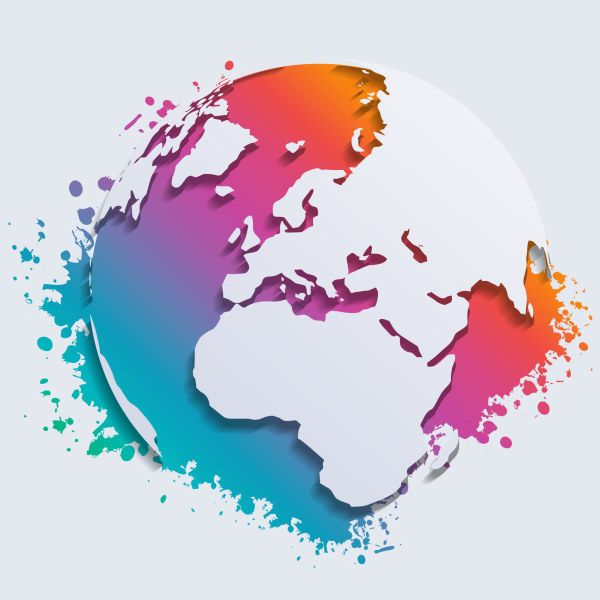 600x600 Free Colorful Splash Earth Vector We Are Earth