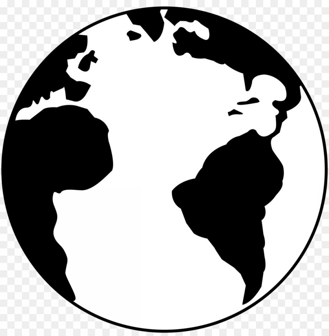 1080x1104 Png Earth Black And White Drawing Clip Art Free Vector Arenawp