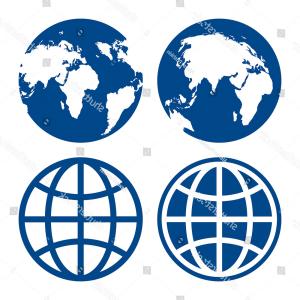 300x300 Royalty Free Stock Images Globe Icons Set Black Earth Vector