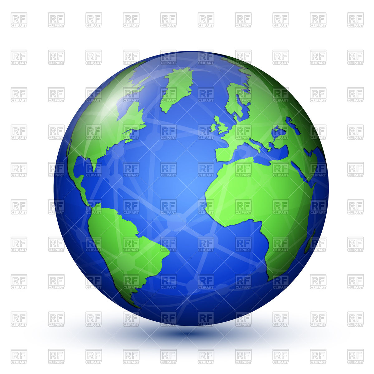 1200x1200 World Globe On White Background