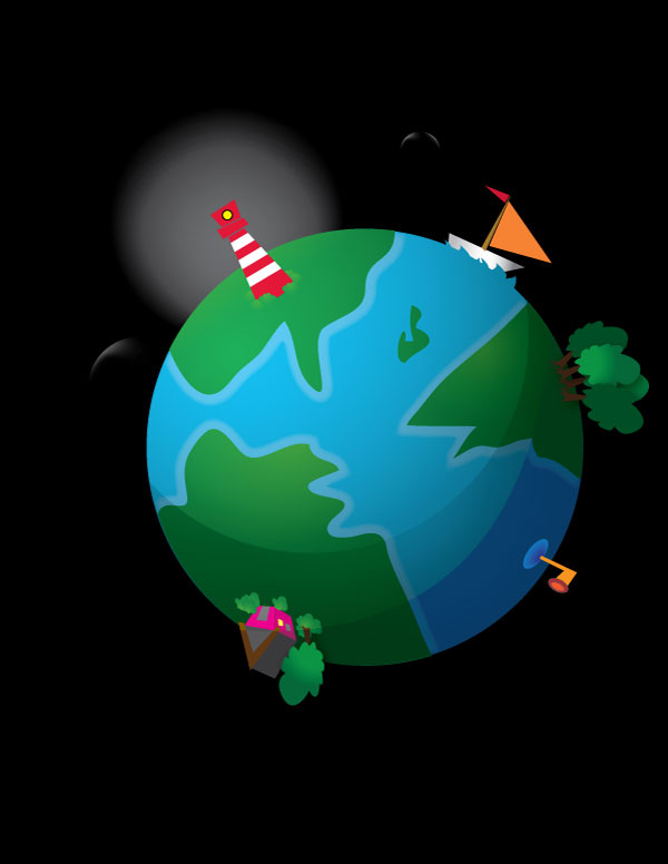 600x776 How To Create A Cute Earth Illustration In Vector