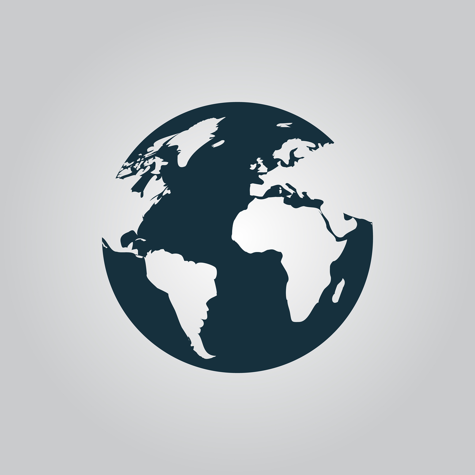 1600x1600 Globe Earth Vector Icons On Grey Background.