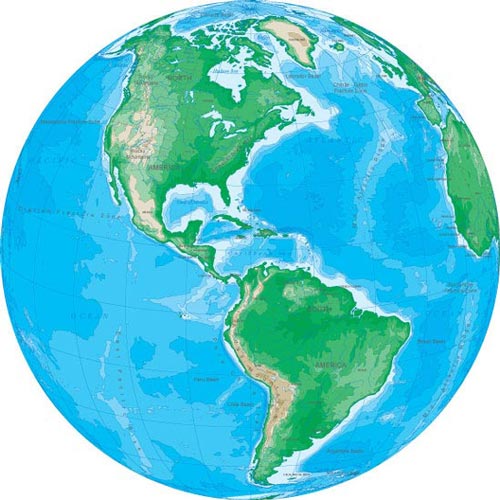 500x500 Different Angles Of Earth Vector