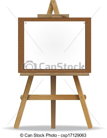 367x470 A White Canvas On An Easel. High Detailed.