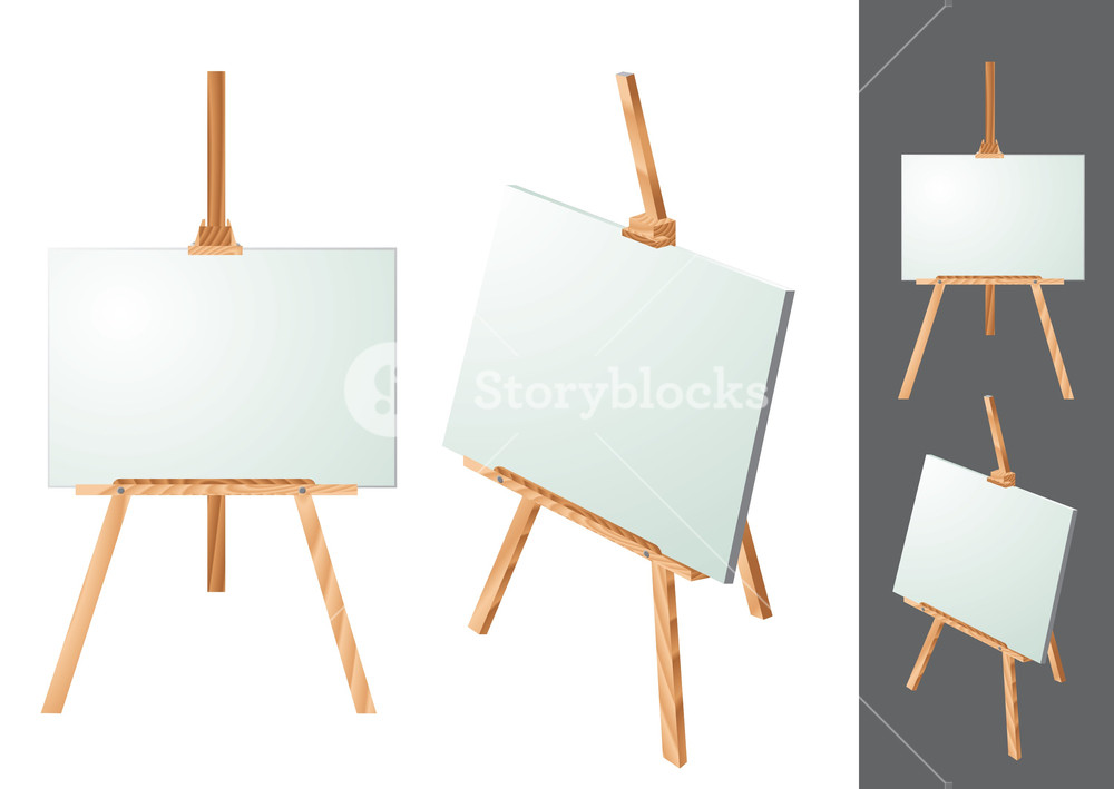 1000x709 Easel. Vector. Royalty Free Stock Image