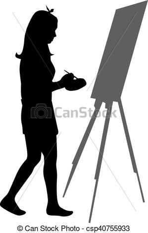 299x470 Artist Painted The Picture On An Easel.