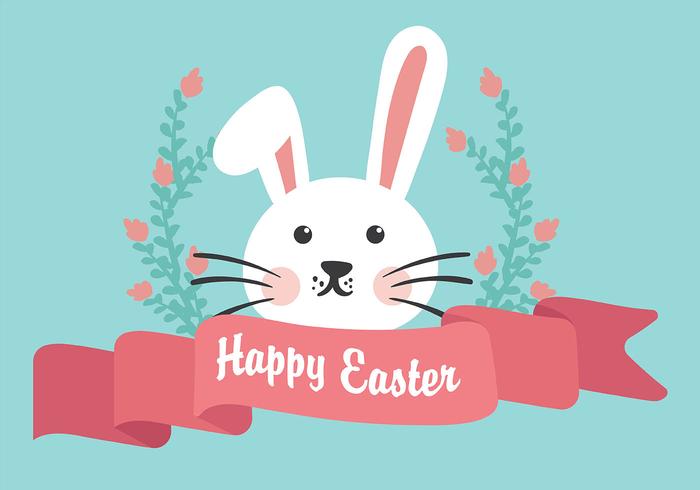 700x490 Easter Bunny Flat Background Vector
