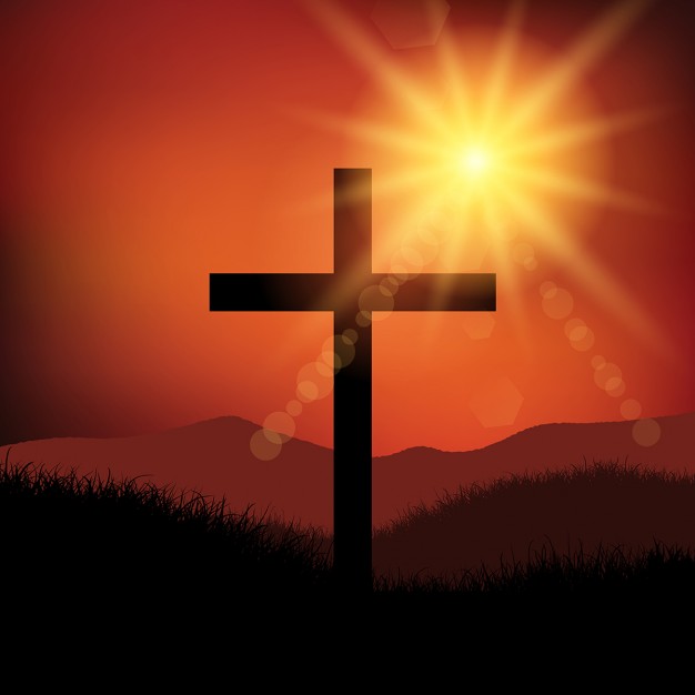 626x626 Good Friday Easter Landscape With Cross Vector Free Download