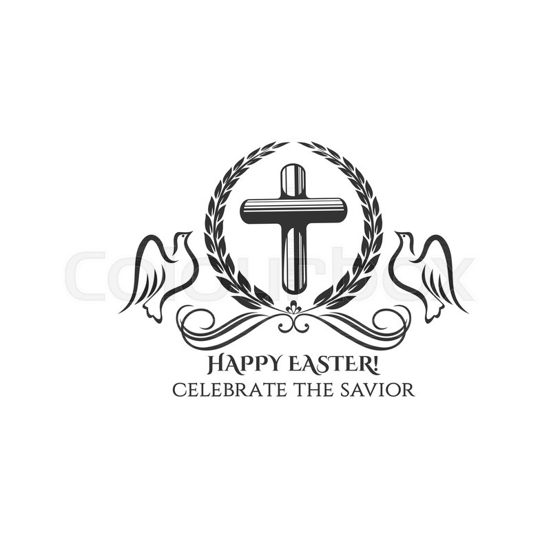 800x800 Happy Easter Cross Icon For Easter Day Or Resurrection Sunday