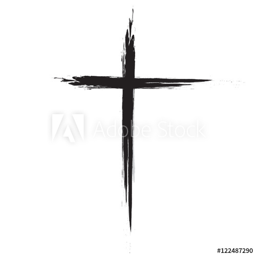 500x500 Drawn Cross Easter Cross