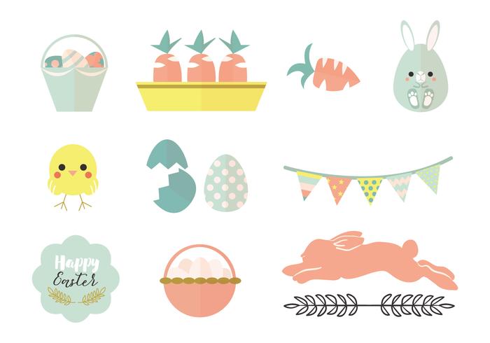 700x490 Pastel Easter Vector Pack