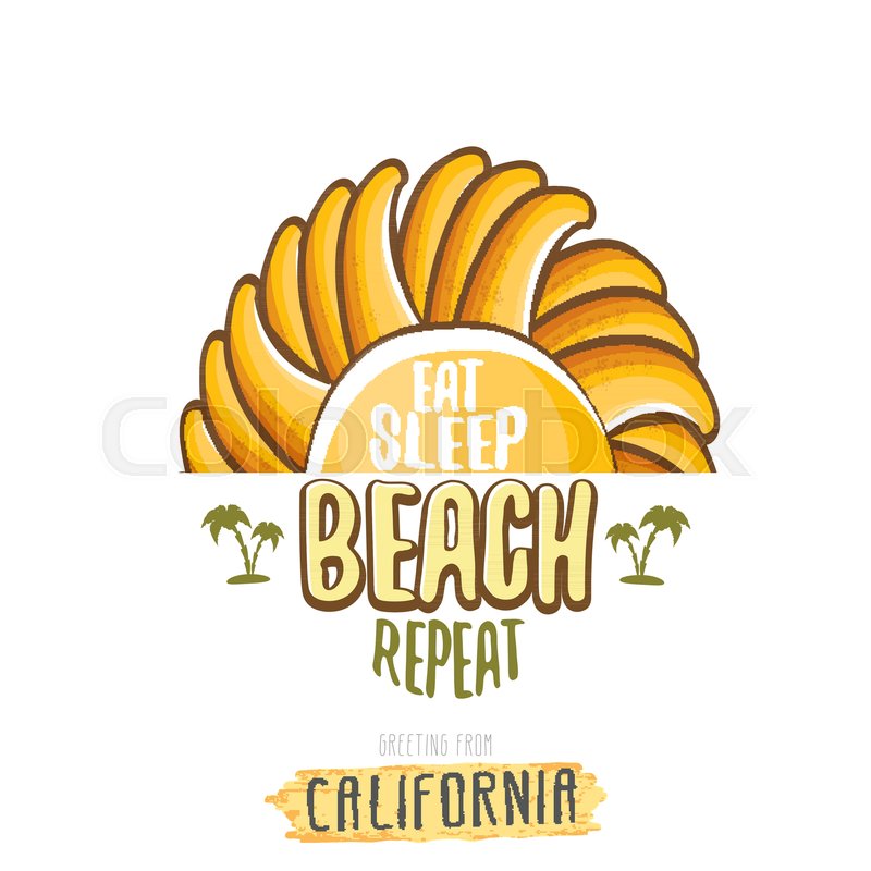 800x800 Eat Sleep Beach Repeat Vector Cartoon Concept Illustration Or