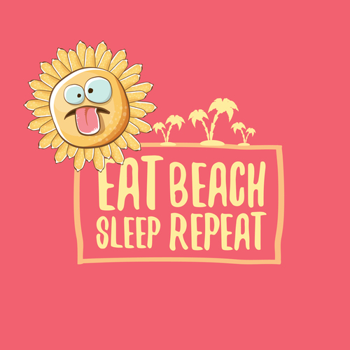 500x500 Eat Sleep Beach Summer Poster Template Vector 11 Free Download