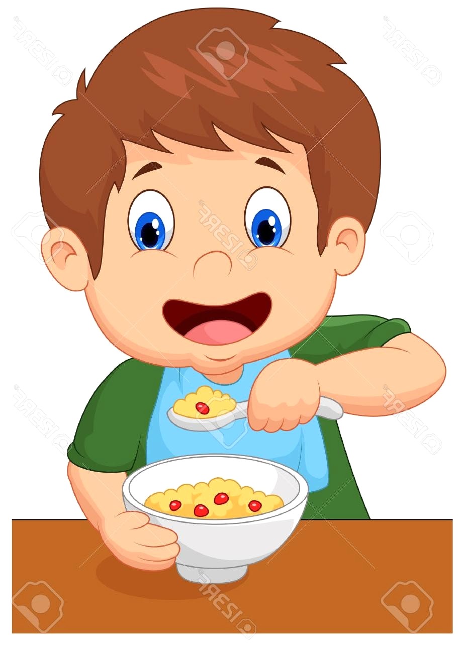 917x1300 Eat Breakfast Clipart 1 G Best 15 Boy Is Having Cereal For Stock
