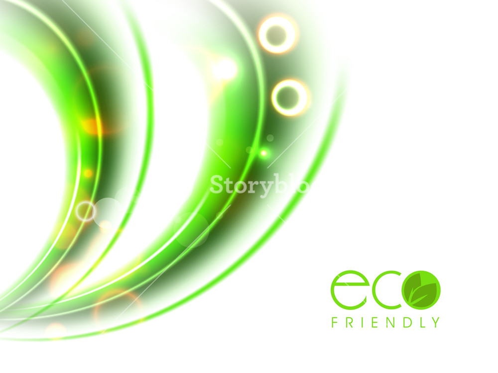 1000x750 Vector Illustration Of Nature And Waves Background With Eco