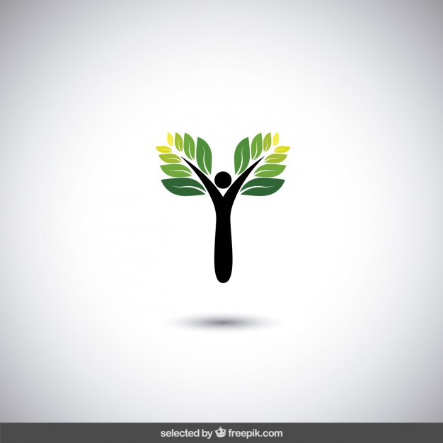 626x626 Eco Logo With Abstract Tree Vector Free Download