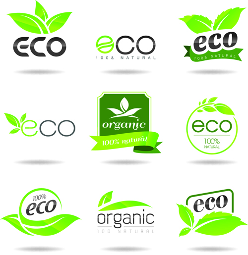 500x515 Eco With Natural Logos And Labels Vector 01 Free Download