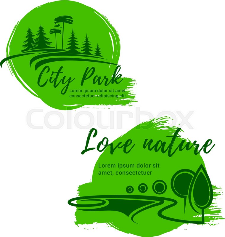 760x800 Nature Ecology Vector Icons Of City Park And Green Environment