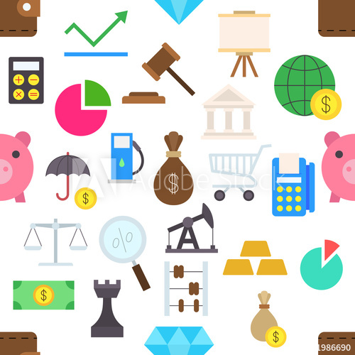 500x500 Economy Vector Pattern Stickers