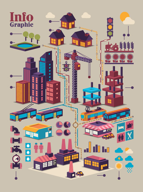 500x667 Set Of Economy Elements Infographics Design Vector 03 Free Download