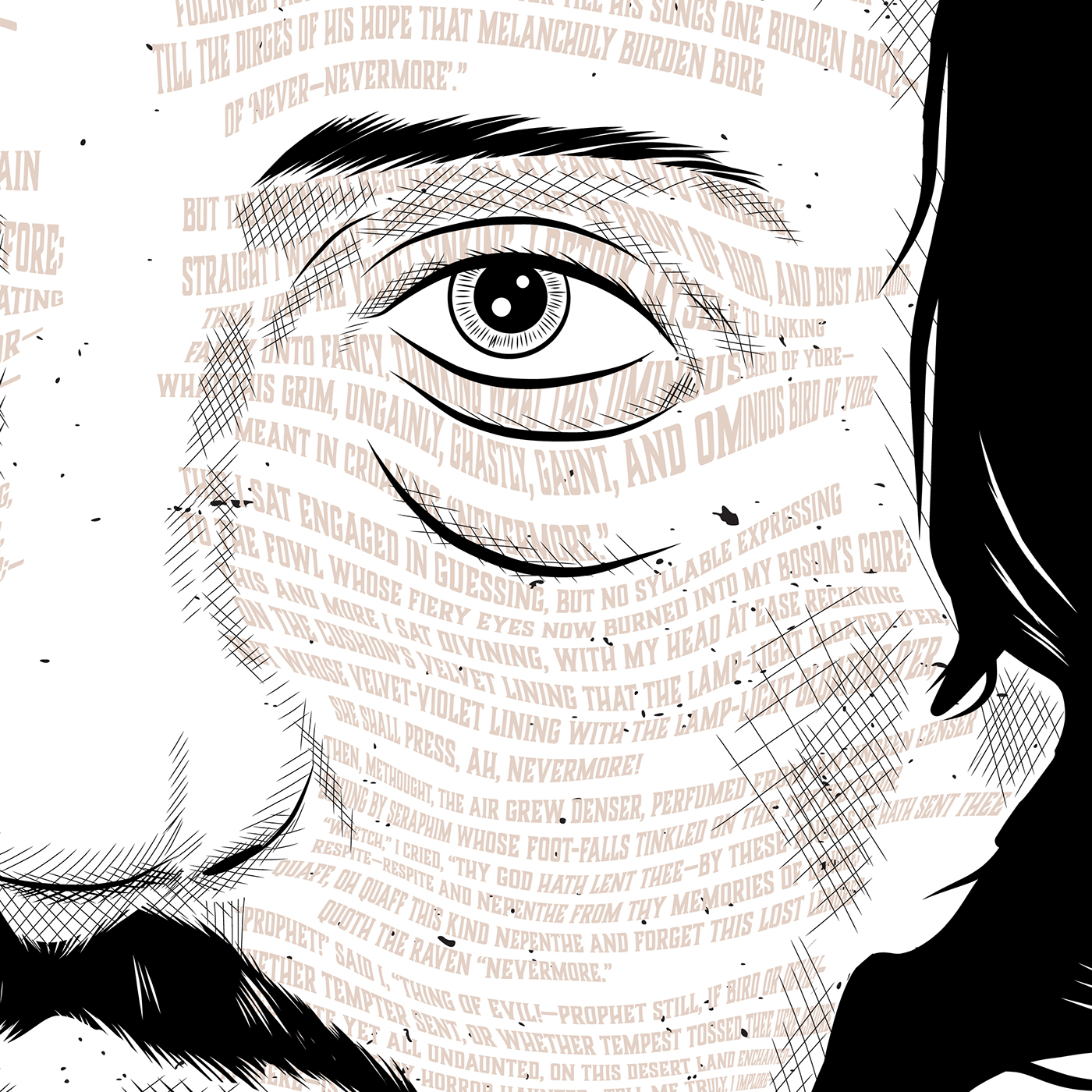 1400x1400 Edgar Allan Poe Bampwpoem Illustration On Behance