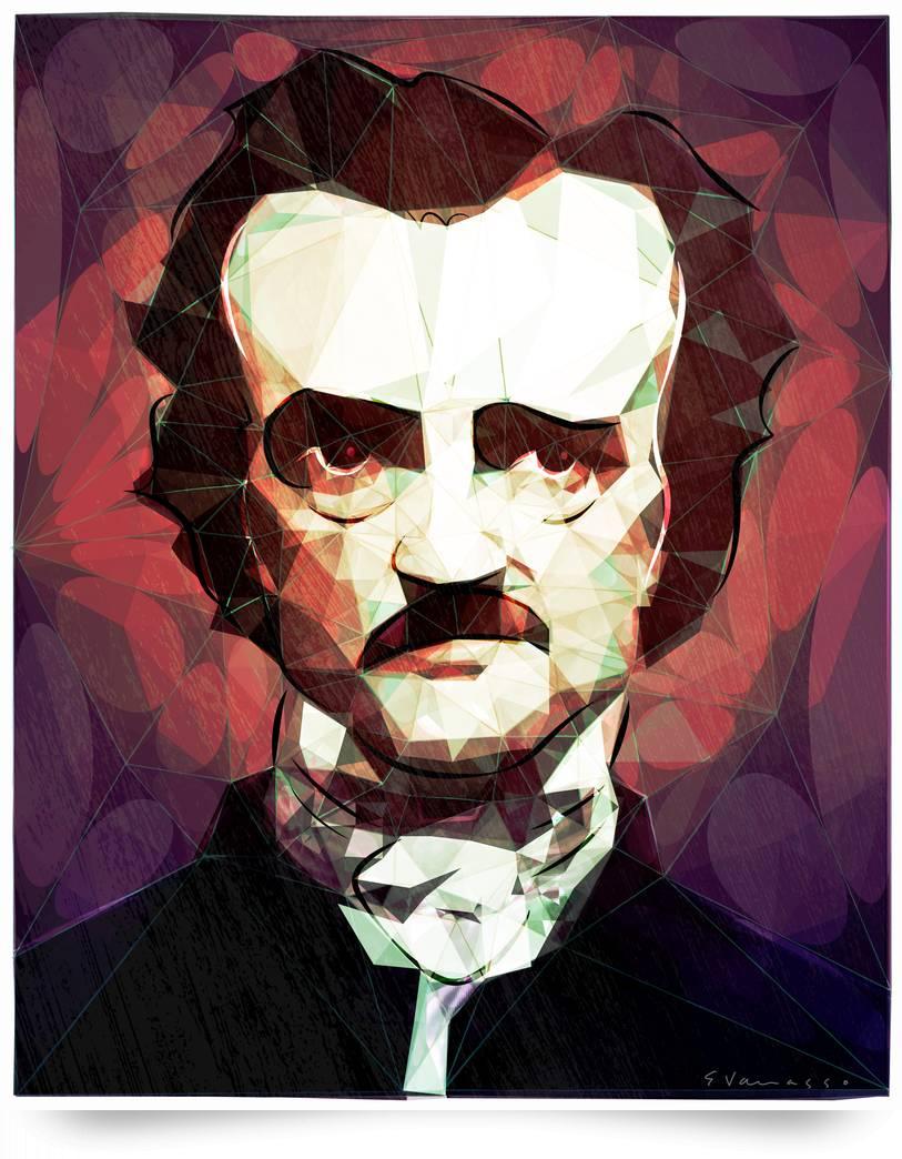813x1044 Edgar Allan Poe Digitalvector Portraits