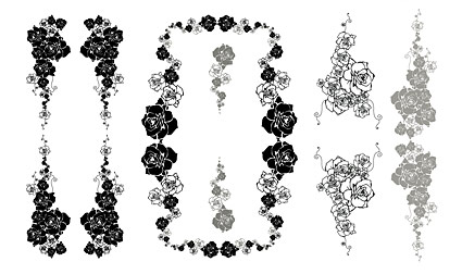 425x252 European Roses Edge Vector Material