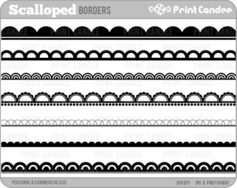 340x270 Scalloped Edge Vector Clipart