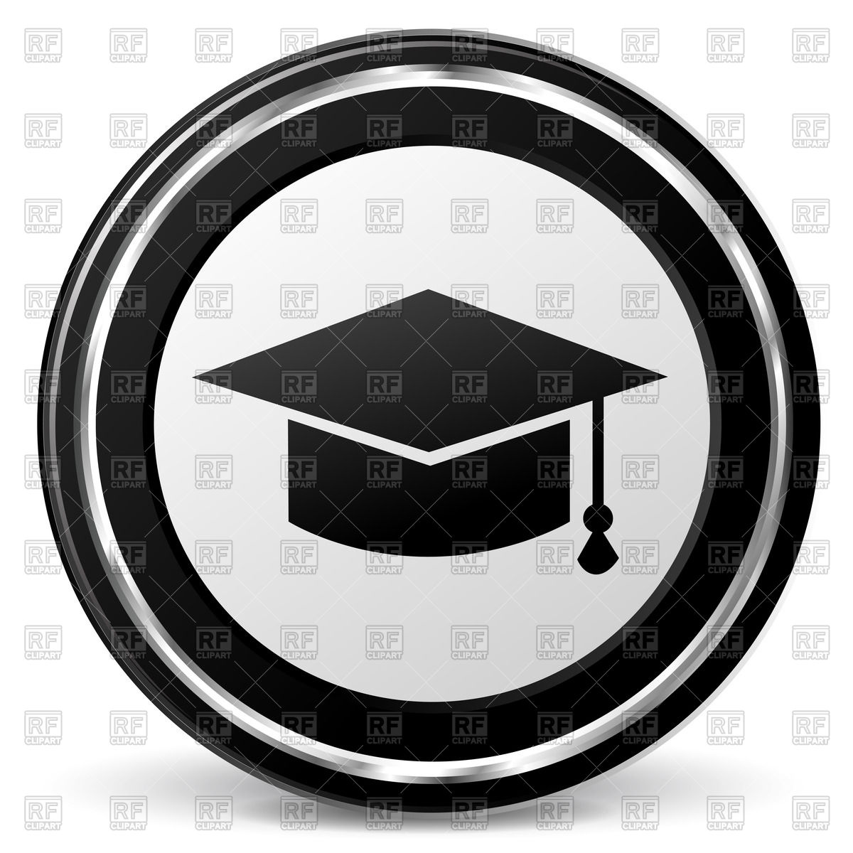 1200x1200 Education Icon With Graduation Cap Vector Image Vector Artwork