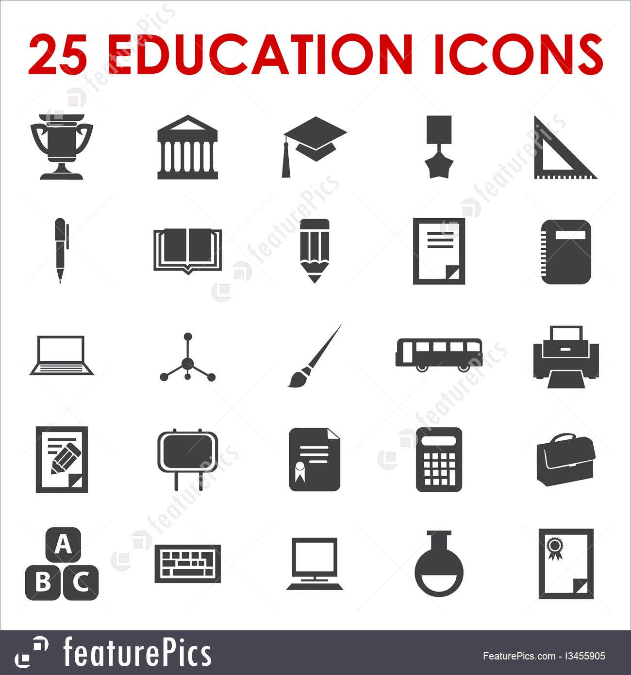 1300x1392 Emblems And Symbols Education Icons Vector
