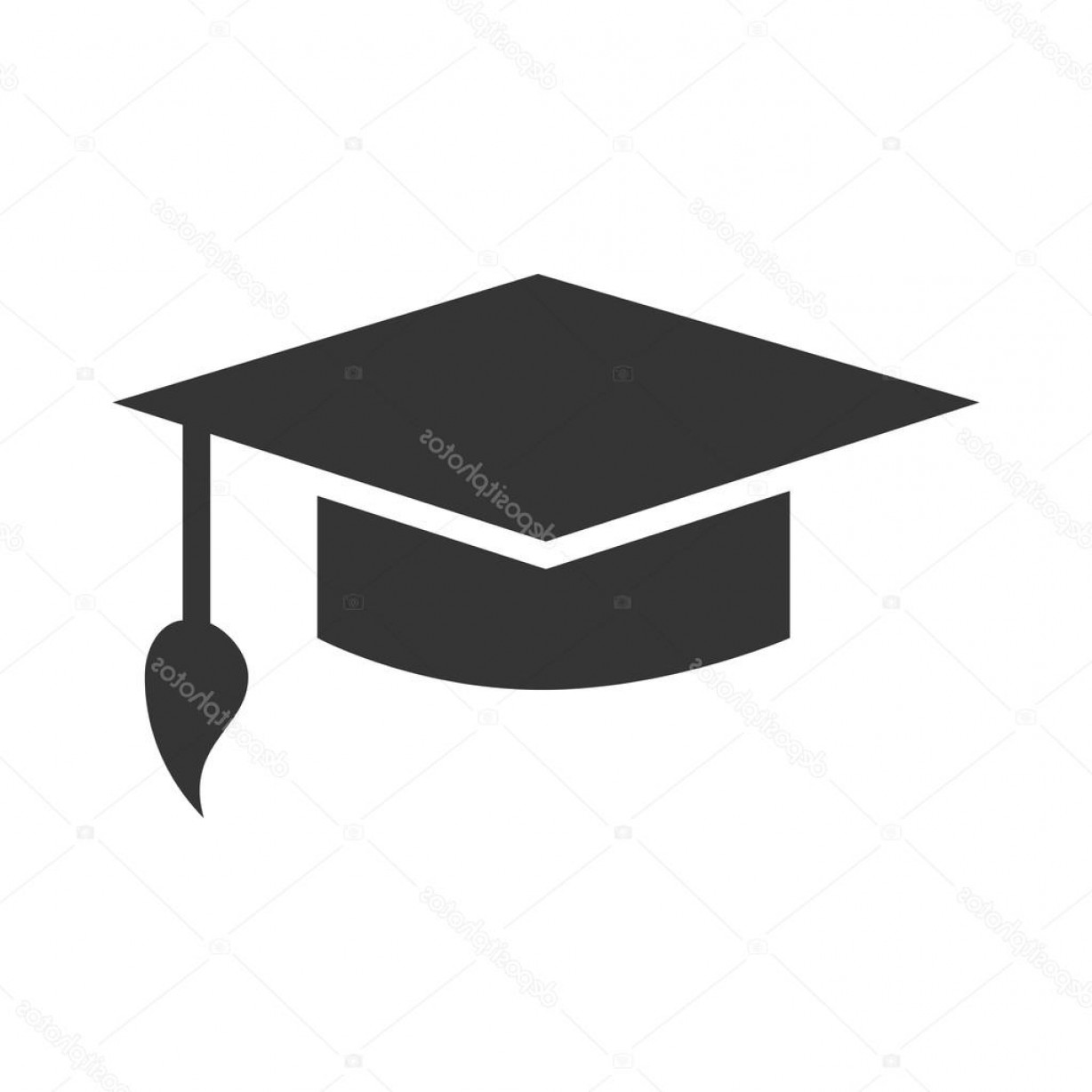 1228x1228 Stock Illustration Graduation Hat Education Icon Vector Orangiausa