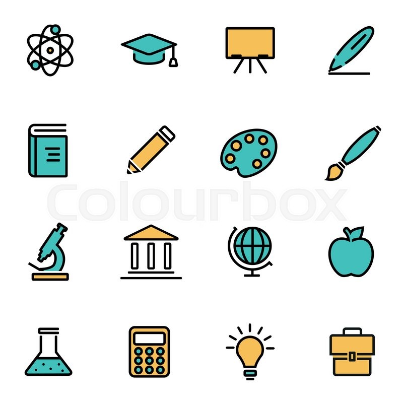 800x800 Trendy Flat Line Icon Pack For Designers And Developers. Vector