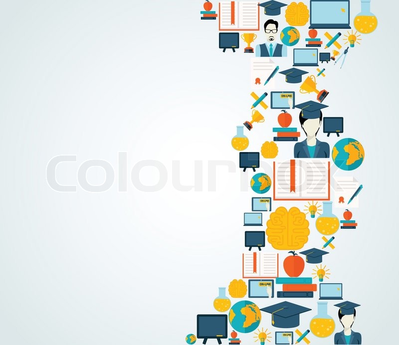 800x692 Online Education School University E Learning Graduation Flat