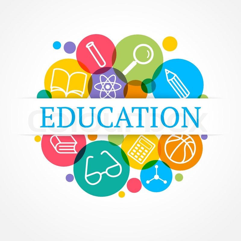 800x800 Vector Background. Science And Education Concept. Set Of Flat