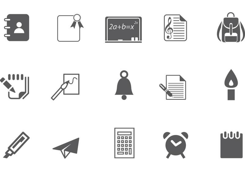 800x560 Education Icon Vector Pack One
