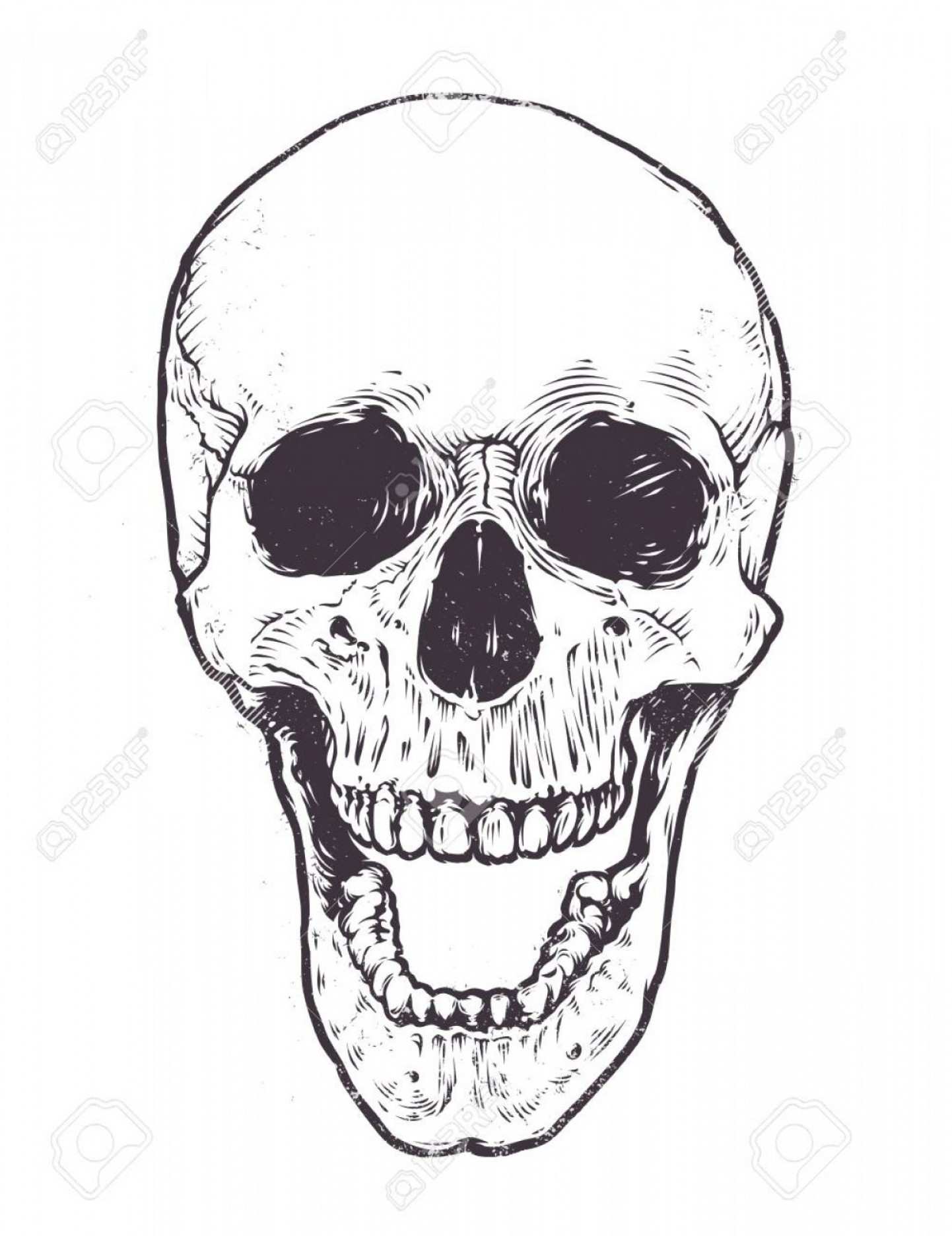 1442x1872 Grunge Skull Guitar Vector Rongholland