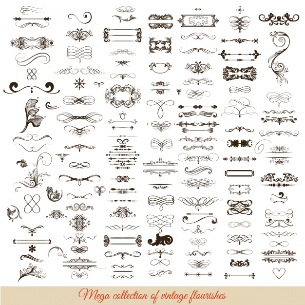626x626 Decorative Ornaments Collectio Vector Premium Download