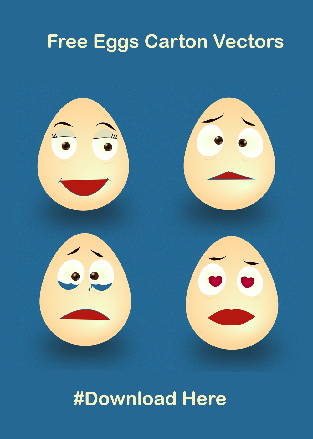 1000x1400 Free Egg Cartoon Vector Stickers