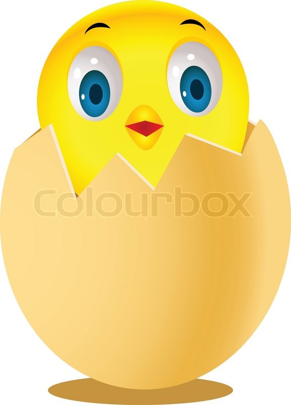 576x800 Funny Chicken In Egg Stock Vector Colourbox
