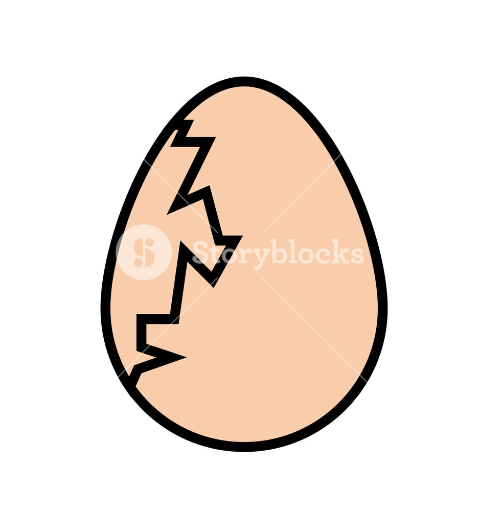 939x1000 Broken Egg Vector Royalty Free Stock Image