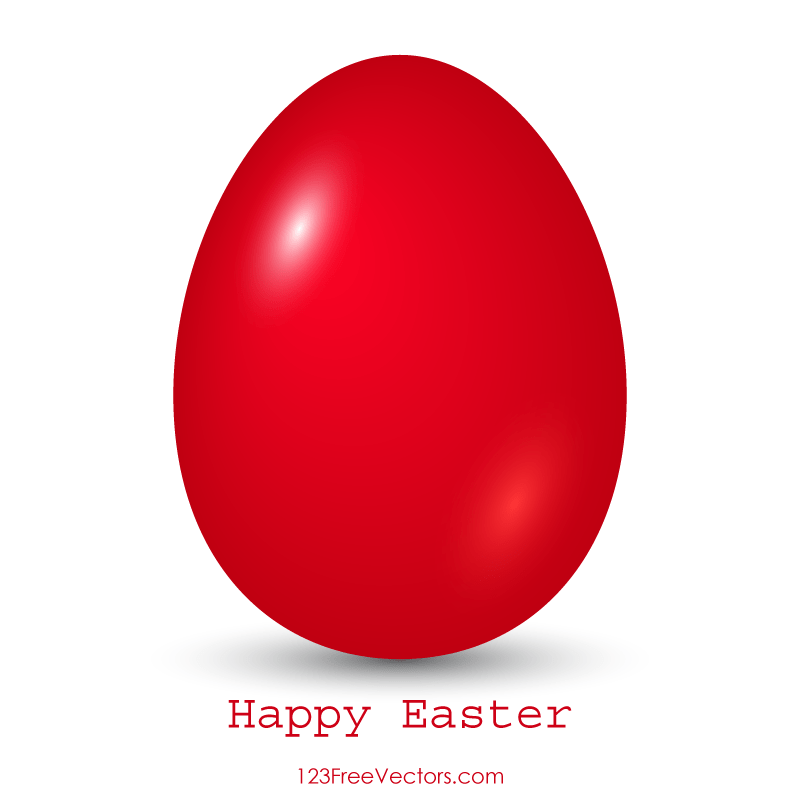 800x800 Red Easter Egg Vector Image 123freevectors