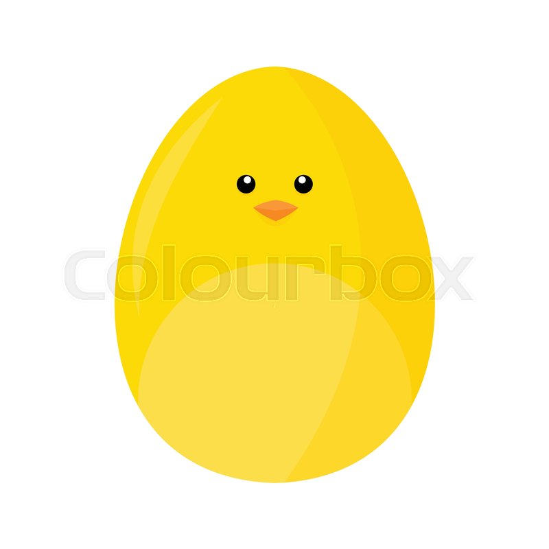 800x800 Cute Chicken Face Easter Egg Vector Illustration Graphic Design