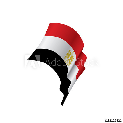 500x500 Egypt Flag, Vector Illustration